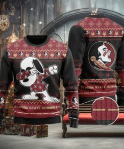 Seminoles Snoopy Dabbing Knitted Ugly Christmas Sweater