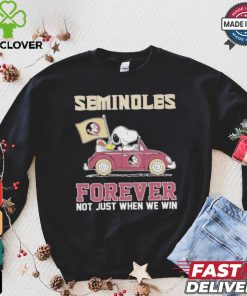 Seminoles Snoopy Fan Forever Not Just When We Win And Lose T Shirt