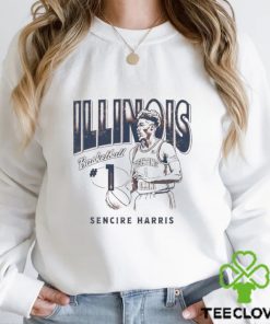 Sencire Harris 1 University of Illinois basketball shirt