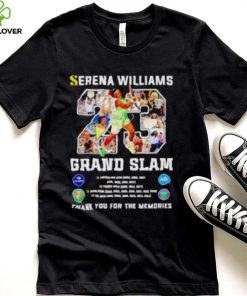 Serena Williams 23 Grand Slam thank you for the memories signature hoodie, sweater, longsleeve, shirt v-neck, t-shirt