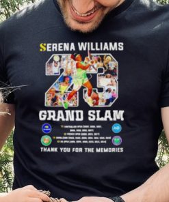 Serena Williams 23 Grand Slam thank you for the memories signature hoodie, sweater, longsleeve, shirt v-neck, t-shirt