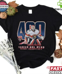 Sergei Bobrovsky Florida Panthers 400 Career Wins T Shirt 1 Sergei Bobrovsky Florida Panthers 400 Career Wins T Shirt