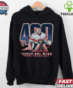 Sergei Bobrovsky Florida Panthers 400 Career Wins T Shirt 3 Sergei Bobrovsky Florida Panthers 400 Career Wins T Shirt