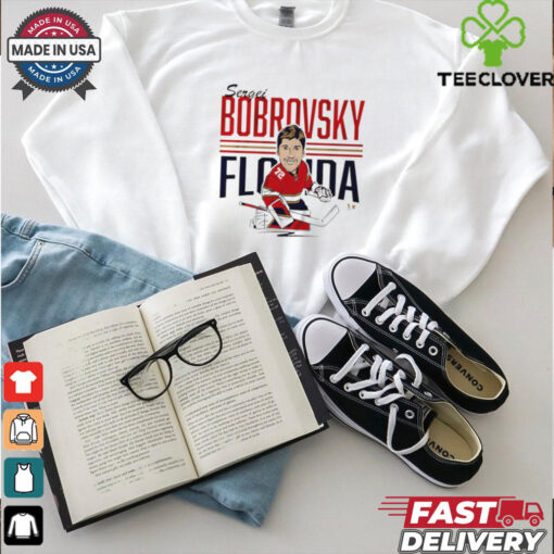Sergei Bobrovsky Florida Panthers center ice caricature shirt
