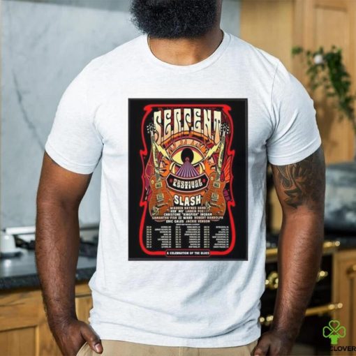 Serpent festival 2024 slash tour a celebration of the blues full line up and schedule list date home decor poster hoodie, sweater, longsleeve, shirt v-neck, t-shirt