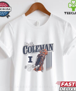 Seth Coleman #9 t shirt  Illinois Fighting Illini Football for men