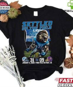 Settled On The Field Detroit Lions 31 9 Minnesota Vikings NFC North Shirt