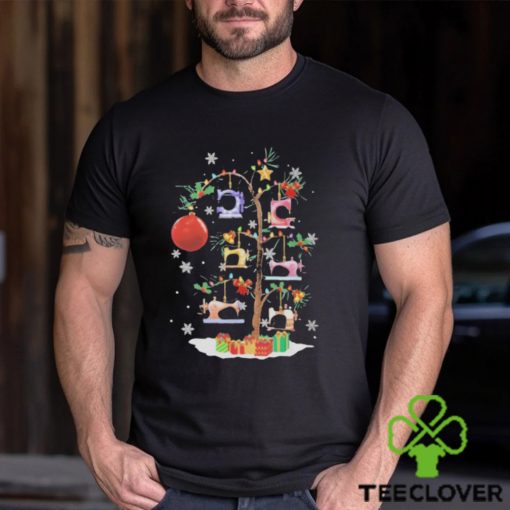 Sewing Machine Xmas Tree Merry Christmas Shirt