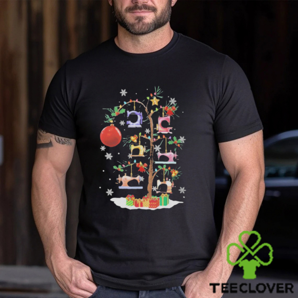 Sewing Machine Xmas Tree Merry Christmas Shirt Sewing Machine Xmas Tree Merry Christmas Shirt