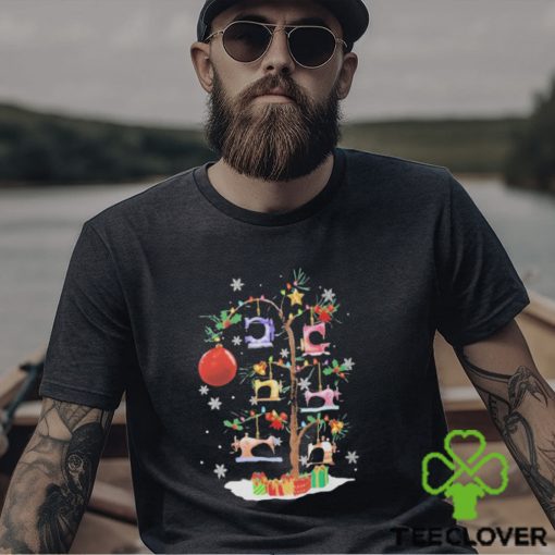 Sewing Machine Xmas Tree Merry Christmas Shirt