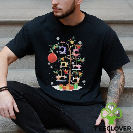 Sewing Machine Xmas Tree Merry Christmas Shirt