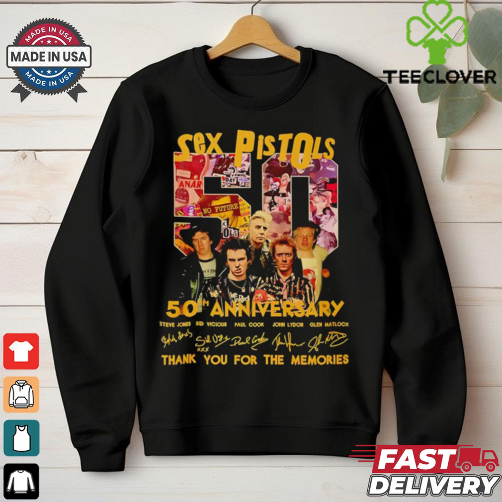 Sex Pistols 50th anniversary thank you for the memories shirt Sex Pistols 50th anniversary thank you for the memories shirt