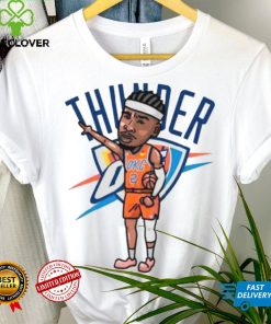 Shai Gilgeous Alexander Oklahoma City Thunder Number 2 Player Cartoon Shirt