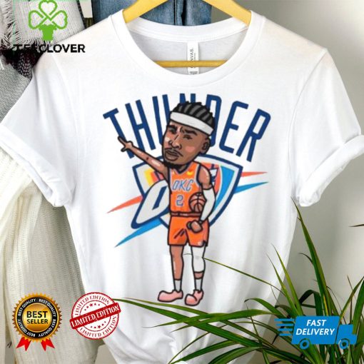 Shai Gilgeous Alexander Oklahoma City Thunder Number 2 Player Cartoon Shirt