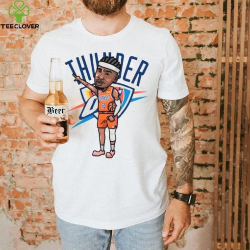 Shai Gilgeous Alexander Oklahoma City Thunder Number 2 Player Cartoon Shirt