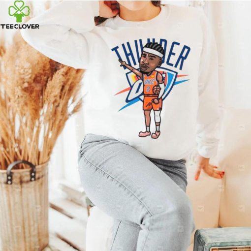 Shai Gilgeous Alexander Oklahoma City Thunder Number 2 Player Cartoon Shirt