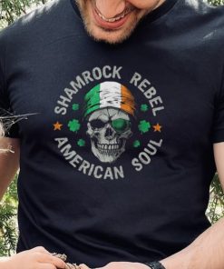 Shamrock Rebel American Soul Skull Pirate Shirt