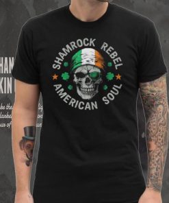 Shamrock Rebel American Soul Skull Pirate Shirt