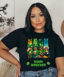 Shamwrecked Funny St. Patrick’s Beer Drinking Leprechaun shirt