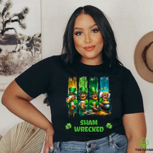 Shamwrecked Funny St. Patrick’s Beer Drinking Leprechaun shirt