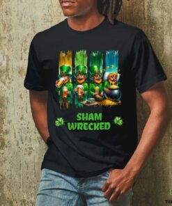 Shamwrecked Funny St. Patrick’s Beer Drinking Leprechaun shirt