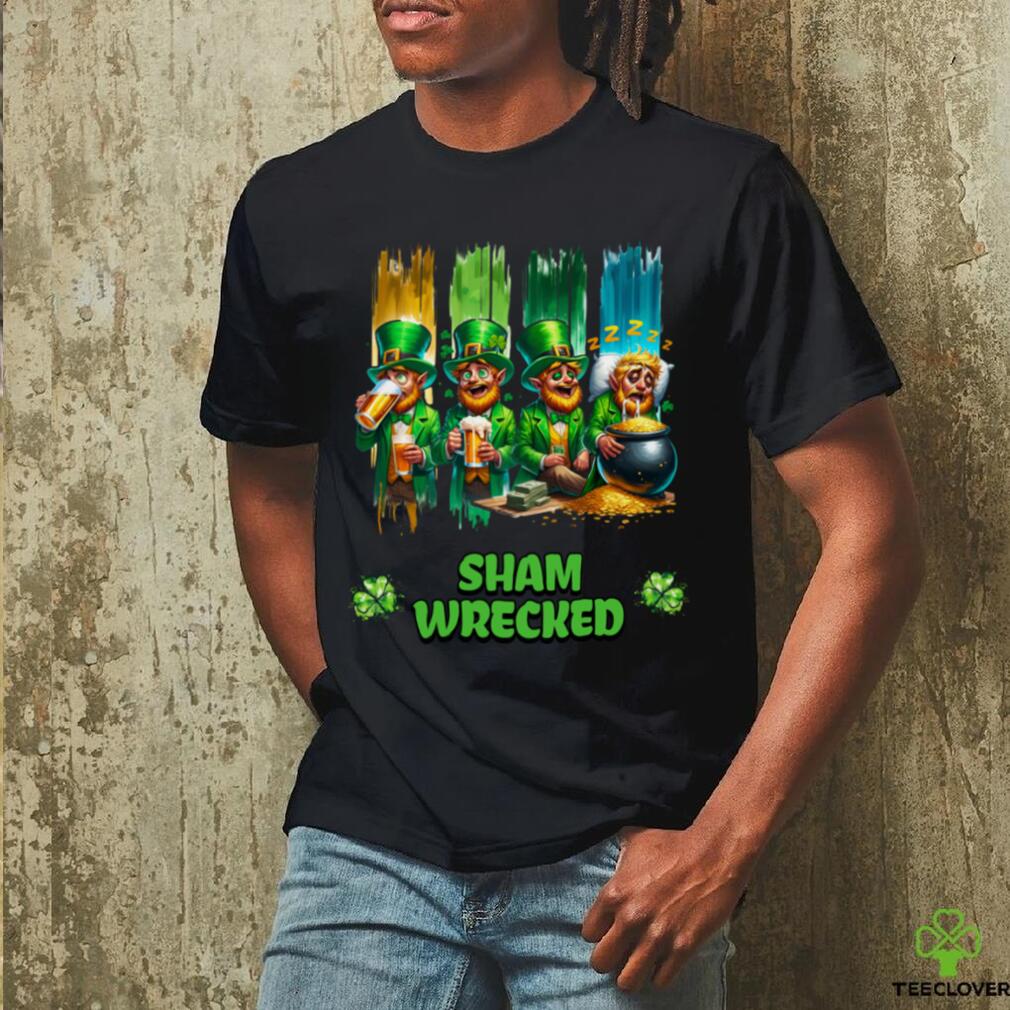 Shamwrecked Funny St. Patrick’s Beer Drinking Leprechaun shirt Shamwrecked Funny St. Patrick’s Beer Drinking Leprechaun shirt