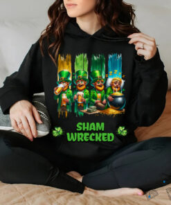 Shamwrecked Funny St. Patrick’s Beer Drinking Leprechaun shirt