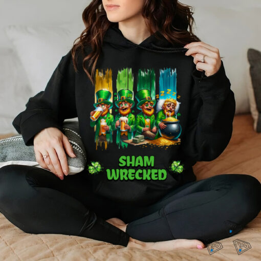 Shamwrecked Funny St. Patrick’s Beer Drinking Leprechaun shirt