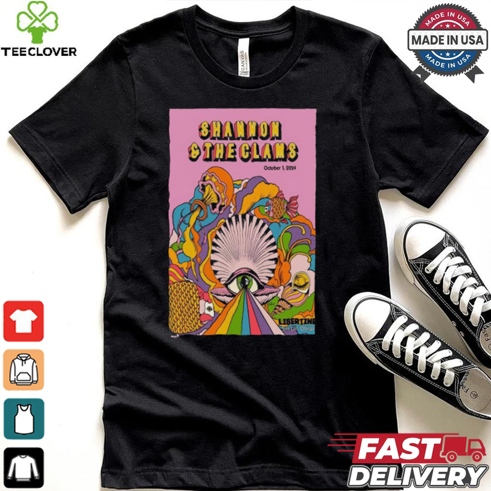 Shannon And The Clams Libertine Brewing Co In San Luis Obispo CA October 1 2024 Poster Shirt Shannon And The Clams Libertine Brewing Co In San Luis Obispo CA October 1 2024 Poster Shirt
