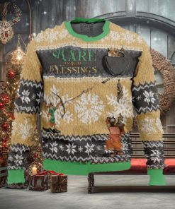 Share Your Blessings Robin Hood Disney 2024 Ugly Christmas Sweater Gift For Family