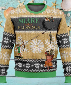 Share Your Blessings Robin Hood Ugly Christmas Sweater