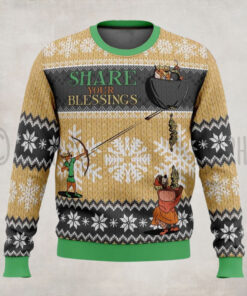 Share Your Blessings Robin Hood Ugly Christmas Sweater