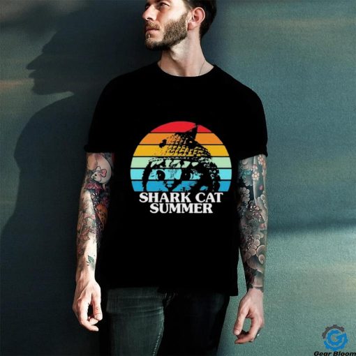 Shark Cat Summer Pride Vintage Shirt