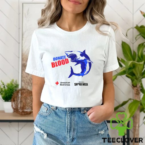 Shark Donate Blood American Red Cross Shirt