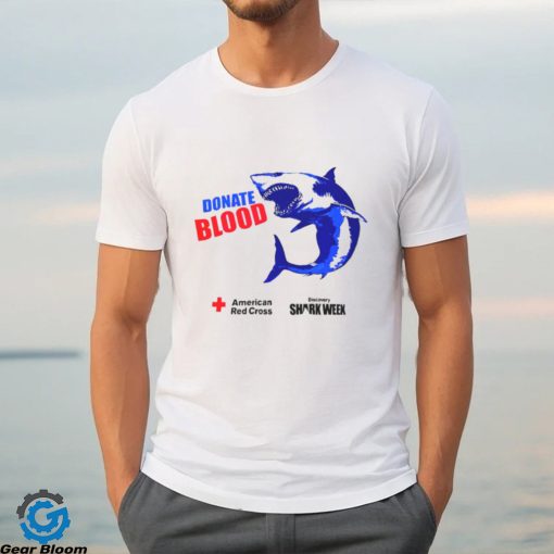 Shark Donate Blood American Red Cross Shirt