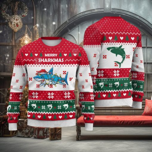 Shark Heart Animals Ugly Christmas Sweater AOP Gift For Men And Women