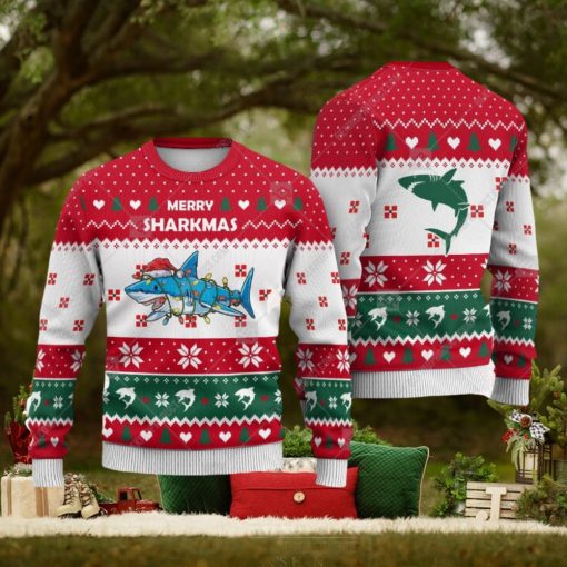 Shark Heart Animals Ugly Christmas Sweater AOP Gift For Men And Women