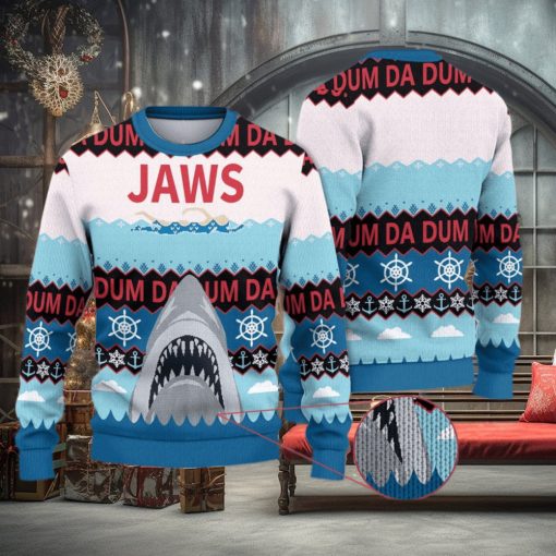 Shark Jaws Shark Christmas Gift Sweater 3D All Over Printed Ugly Christmas Sweater