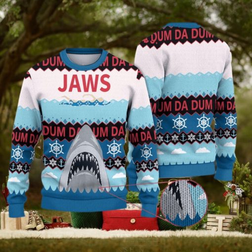 Shark Jaws Shark Christmas Gift Sweater 3D All Over Printed Ugly Christmas Sweater