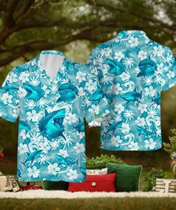 Shark Teal Hawaiian Shirt