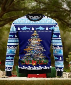 Shark Tree Ugly Christmas Sweater Gift Men Women