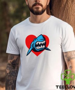 Shark in heart logo hoodie, sweater, longsleeve, shirt v-neck, t-shirt