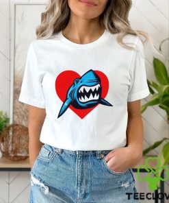 Shark in heart logo hoodie, sweater, longsleeve, shirt v-neck, t-shirt