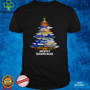 Sharks make Christmas tree Merry Sharkmas shirt