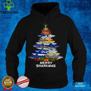 Sharks make Christmas tree Merry Sharkmas shirt