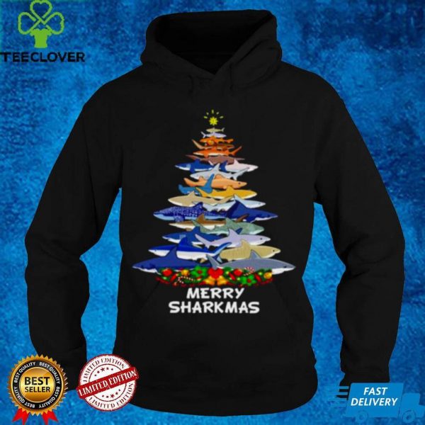 Sharks make Christmas tree Merry Sharkmas hoodie, sweater, longsleeve, shirt v-neck, t-shirt