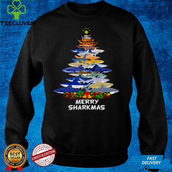 Sharks make Christmas tree Merry Sharkmas hoodie, sweater, longsleeve, shirt v-neck, t-shirt