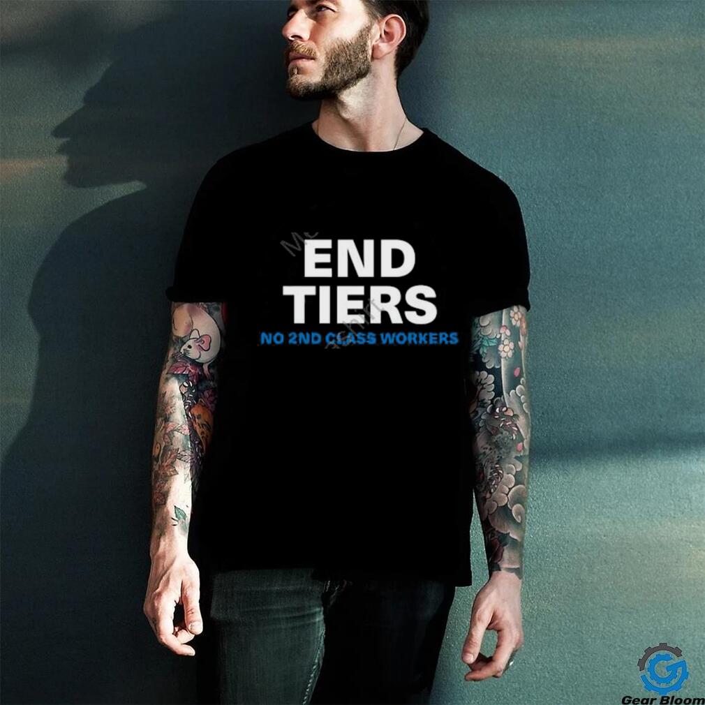 Shawn Fain Wearing End Tiers No 2Nd Class Workers T Shirt Shawn Fain Wearing End Tiers No 2Nd Class Workers T Shirt