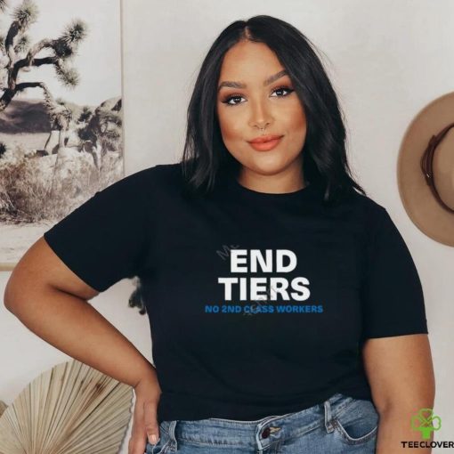 Shawn Fain Wearing End Tiers No 2Nd Class Workers T Shirt