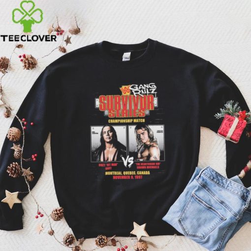 Shawn Michaels vs Bret Hart 1997 Survivor Series Championship Match Shirt